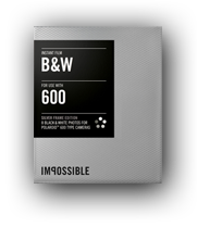 Impossible B&W film for 600 type cameras silver