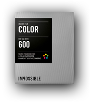Impossible Color film for 600 type cameras silver