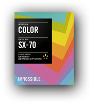 Color film for SX-70 type cameras