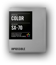 Color film for SX-70 type cameras silver